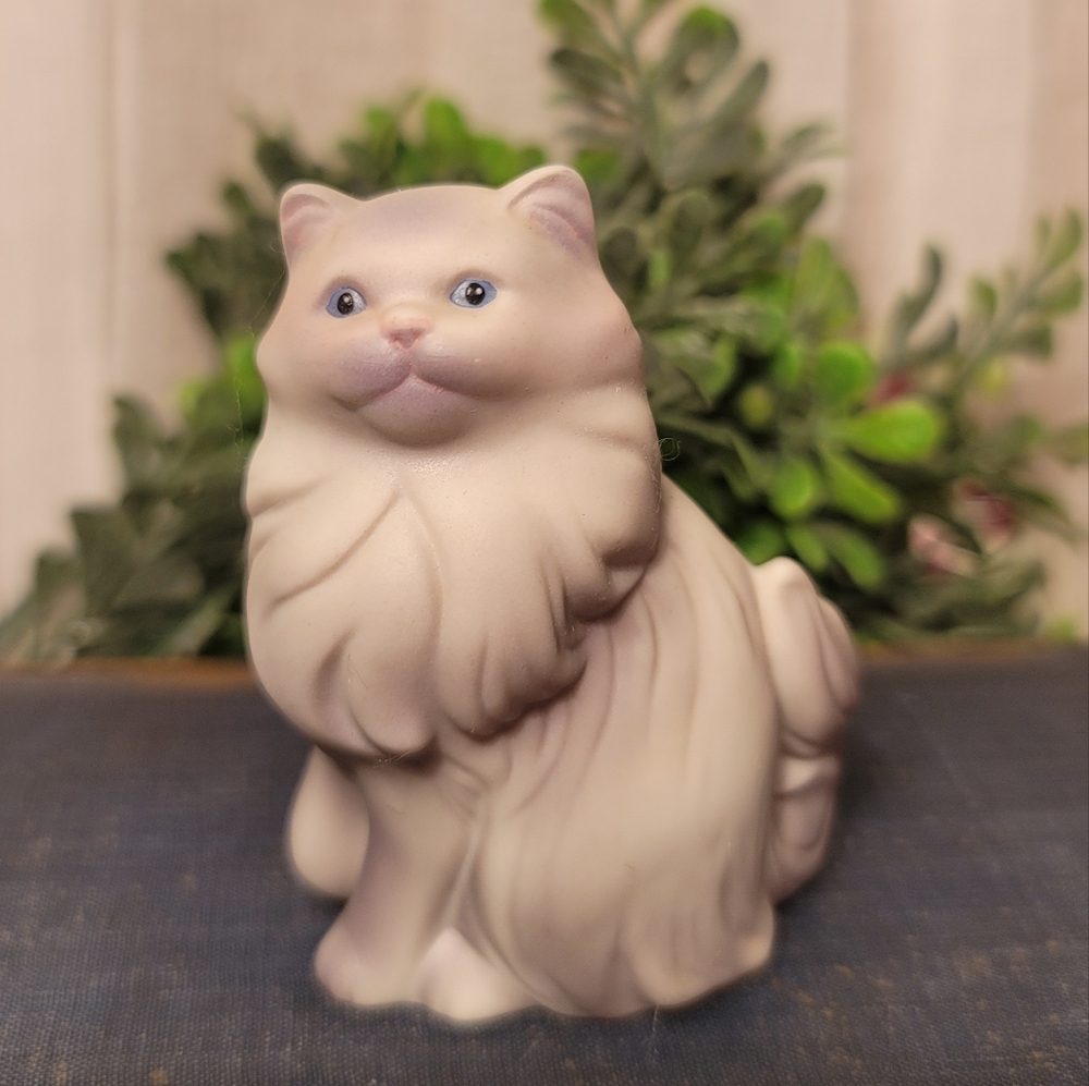Adorable Cream Cat Figurine